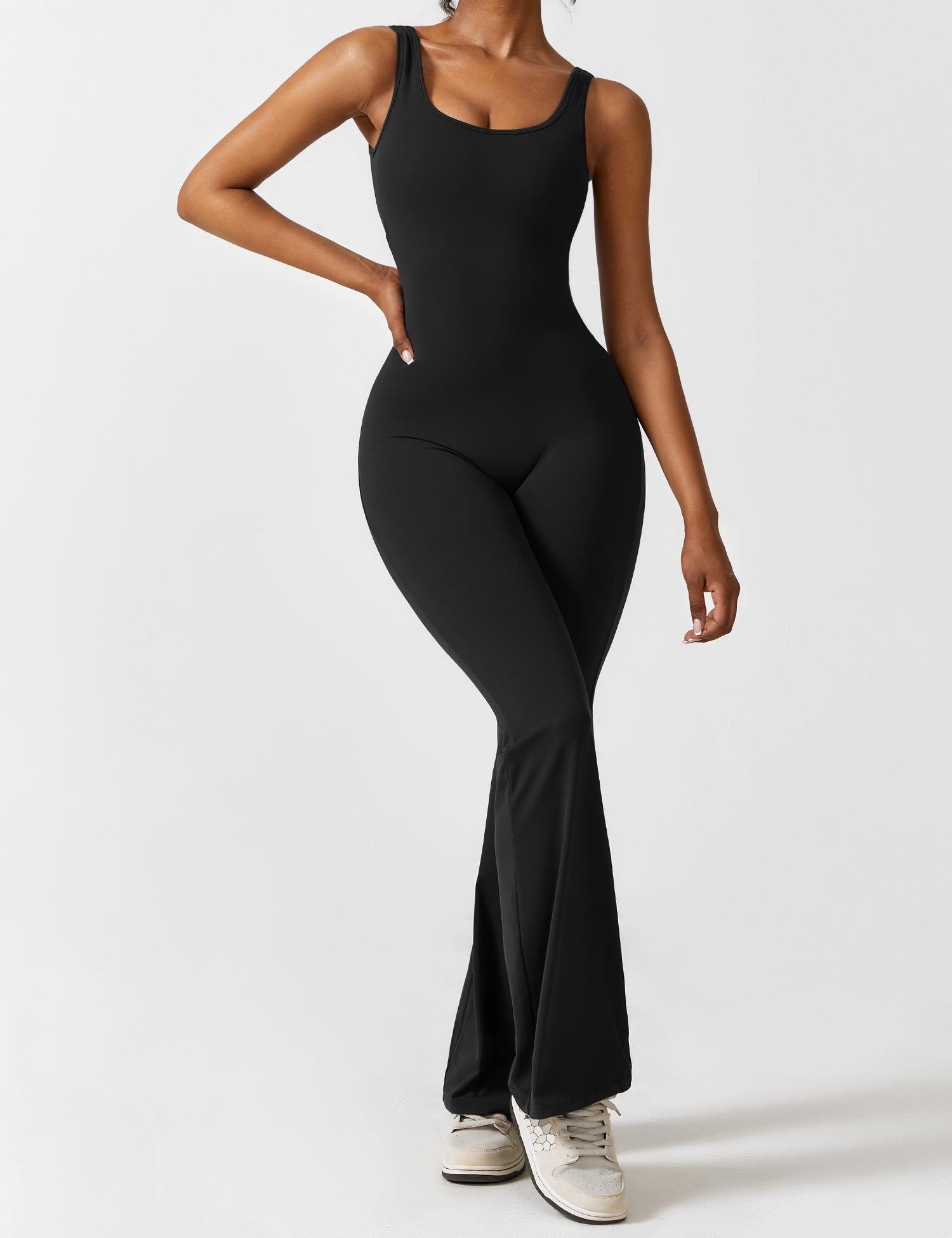 Jolie V-Back Flared Jumpsuit