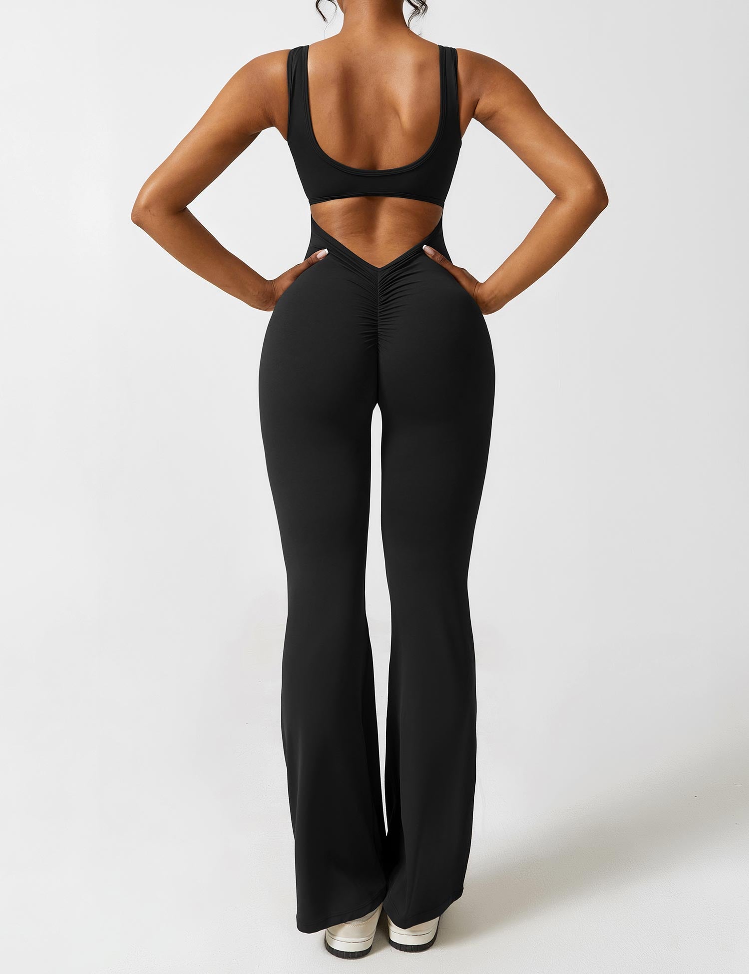 Jolie V-Back Flared Jumpsuit